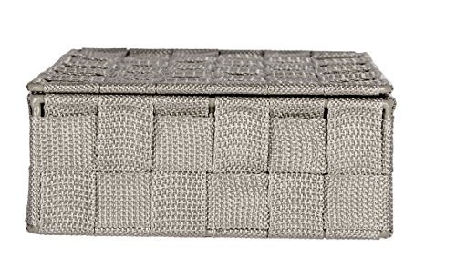 Wenko 22569100 Aufbewahrungskorb mit Badkorb mit Deckel und 4 Fächern, Polypropylen, taupe, 17 x 26 x 7.5 cm - 5
