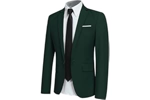 Allthemen Chaqueta Casual para Hombre Slim Fit Chaquetas de Traje Formal de Negocios Un botón de un Solo Pecho Chaqueta de Esmoquin Chaqueta Elegante
