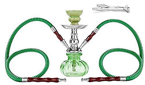 budawi® - Shisha 2 Schläuche in Pink H:24 cm inc. Kohlesieb - Kohlenzange
