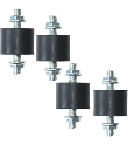 M8 Rubber Vibration Mount Isolator - Male-to-Male Mount For Pumps, Generators & Machinery