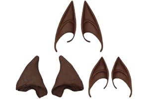 VSILAY Angel Latex Elf Ears Halloween Fairy Cosplay Costume Accessories High Simulation Soft Harmless False Ears Props fairy ears brown skin black fairy ears for women fairy ear cuffs non piercing fairy ears