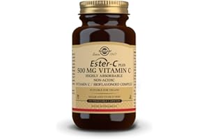 ‎SOLGAR SOLGAR® Ester-C Plus (500 mg) | Vitamin-C Komplex mit patentiertem Ester-C®, Bioflavonoiden, Acerola, Hagebutte und Rutin | 250 vegane Tabletten