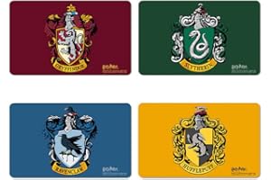 Logoshirt® Harry Potter Breakfast Board I Four Houses I Cutting Board I 23x14cm I Set of 4 I Dishwasher Safe & Heat Resistant I Licensed Original Design