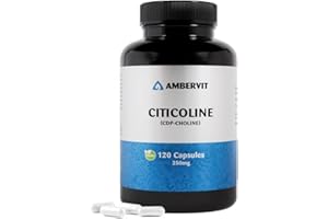 Citicolina CDP-Colina 250 mg – 120 cápsulas – Para la memoria, concentración & apoyo mental – Sin aditivos no deseados – 4 meses de stock | Ambervit