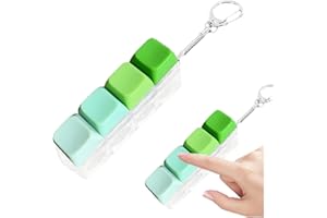 YUVKIN Giocattolo Fidget Tastiera Portachiavi Interruttore Meccanico Antistress Divertente Clicker per Uomo e Donna (Gradiente Verde)