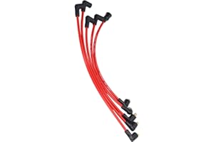 AOWINHIT 5Pcs 8mm Red Silicone HT Spark Plug Wires, Ignition Leads Cables Replacement for MGB Red,Ignition Wire
