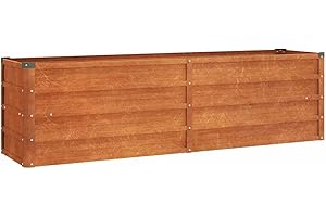 vidaXL Letto Rialzato da Giardino Ruggine 160x40x45 cm Acciaio Corten