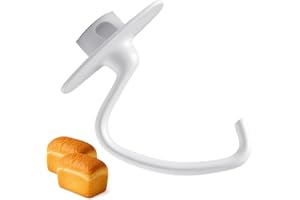 Poweka K45DH Gancho de Amasar Compatible con Kitchen-Aid Robot de Cocina 5KSM90/150 4.5 Q Tmezcladores sobre base de cabeza inclinable