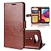 Produktbild Nadakin LG Q8/LG V20 mini Hülle Premium Leder Schutzhülle Flip Mappen Kasten Abdeckung Handyhülle aus Taschenhülle mit Kreditkartenhaltern Standfunktion Geldbeutel Magnetverschluss für LG Q8/LG V20 mini (Braun)