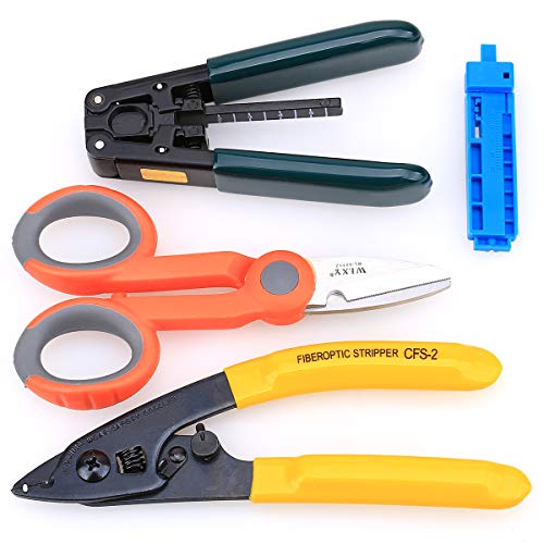 KELUSHI Ftth Pinces fibre de câble, fibre optique Stripper CFS-2 double port trou, revêtement de fibre optique, fibre Kevlar, ciseaux avec barre de guidage de décapage