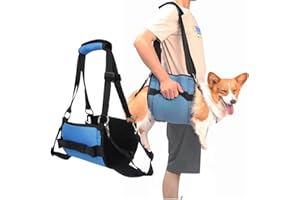 CUEMOON Dog Carry Sling, plecak ratunkowy dla zwierząt Nogi podnoszenie psa, przewoźnik dla psów dla artretyzmów, L