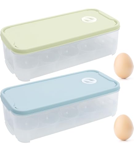 UGIF Eierbox Mit Schiebefunktion - Automatische Eieraufbewahrung Für Kühlschrank
