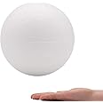 Crafare 7.8 Inch White Craft Foam Balls Polystyrene Balls for Holiday Christmas Crafts Making and School Modeling Projects