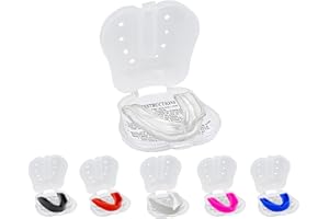 Protège-dents pour adultes, seniors, juniors, enfants, jeunes, parfaits pour l'école, les sports de combat, le rugby, le football, le hockey, le MMA, la boxe, (Junior(<11), Transparent)