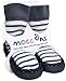 Mocc Ons Cute Moccasin Style Slipper Socks, Nautical Stripe - 6-12 Months