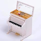 coverzone Dekoratif Kurmalı Balerin Dans&ccedil;ı Klasik Piyano M&uuml;zik Kutusu
