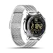Produktbild Smart Uhr Bluetooth Armbanduhr Aktivität Tracker Schrittzähler Stoppuhr Alarm Smartwatch Mann Frau Jungen und Mädchen (Silber)