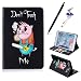 Produktbild iPad Mini 4 Hülle, Niedlich Gemalt Premium Leder [TPU innere] Flip Brieftasche Ständer Schutzhülle mit - Kettensäge Schwein