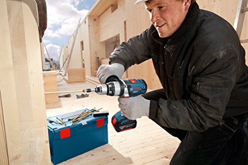 Bosch Professional GSB 18 VE-2 Li Akku-Schlagbohrschrauber, L-Boxx, 2×4,0 Ah Akku, 13 mm Bohrfutter, 18 V - 2