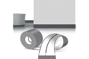 LIHIQIYA Rodapiés Flexible Autoadhesivo, 6M Rodapie PVC Adhesivo, Zocalos Autoadhesivos, Embellecedor Encimera Cocina, Rodapié Plegable Cinta para Cocina Baño, Zocalo de Cocina, Gris, 23x32mm