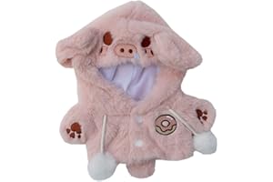 niannyyhouse 10cm 20cm Plush Doll Clothes Bear Pig Cat Hoodie Jumpsuit Jacket Soft Stuffed Plush Accessories (a3, 20cm)