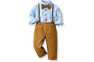 Gajaous Baby Jungen Taufanzug Gentleman Bekleidungssets Kleinkind Jungen Langarm Krawatte Hochzeit Anzug für Frühling Herbst