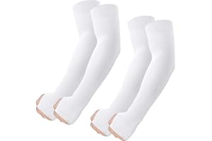 fuinloth Manicotti con foro per pollice Braccia per Uomo e Donna, Ideali per Sportivi Padel Basket Pallavolo