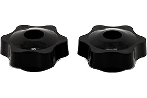 VanEssential L-Track Fastening Knob Single Stud Bolt M10 x 1.0 Thread (Metric) Plastic Venture Track Accessory Black - 2pcs