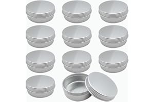 UMCHU 11 Stück 25ML Aluminium Leer Döschen,Runde Aluminium Blechdosen Kosmetische Behälter,für Lippenbalsam, Kosmetik Creme, Minikerzen, Basteln Schmuck