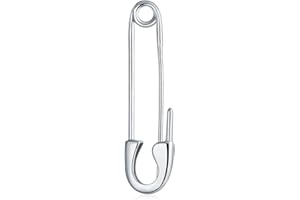 BLING JEWELRY Inspirational Symbol Support For displaced people Safety Pin Threader Drop Earrings Lapel Pin Brooch For Women Teen Yellow Gold Plated .925 Sterling Silver