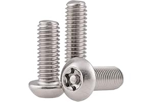 BOZONLI M6 Śruby Torx - Guzik z gniazdem TX Śruby maszynowe Śruby Śruby zabezpieczające przed kradzieżą M6×12mm,5 pcs