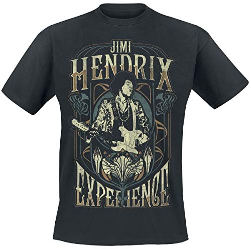 Jimi Hendrix Art Nouveau Camiseta Negro L