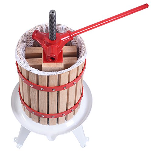Obstpresse Saftpresse Weinpresse Beerenpresse Fruchtpresse Apfelpresse mechnanisch Presse Maischepresse in verschiedenen Größen (6L) - 4