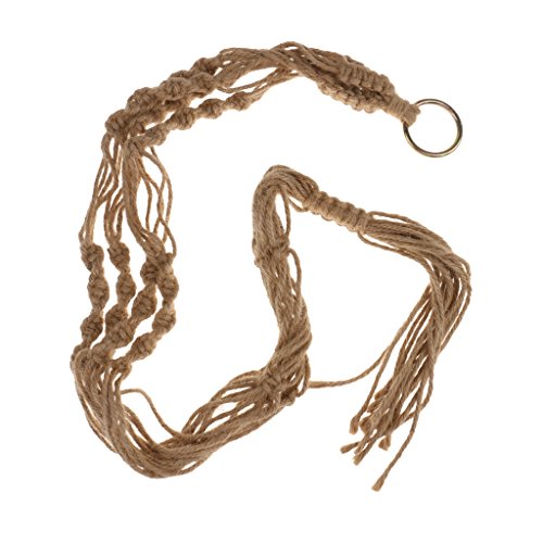 MagiDeal 4 Beine Nylonseil Pflanzenhalter Topfaufhänger Hänger Makramee Macrameehänger Mit Eisenring 100cm - 5