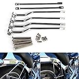 satteltaschenhalter sportster Halterungen aus verchromtem Stahl halten die Satteltaschen vom Bremssattel und der Schwinge fern