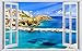 Produktbild Hafen Schiffe Griechenland Kreta Wandtattoo Wandsticker Wandaufkleber F0461 Größe 70 cm x 110 cm