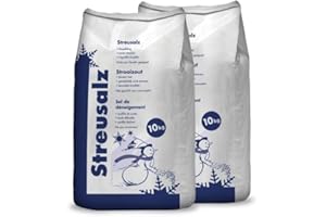 HAMANN MERCATUS GMBH Hamann Streusalz 20 kg - Streusalz Auftausalz Tausalz - Langzeitwirkung bei dickeren Eis & Schneeschichten
