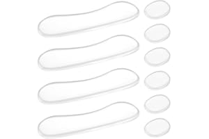 Drum Dampener Gels Set, GLADFRESIT 10Pcs Clear Silicone Drum Dampening Moon Gels - Oval and Long Strip Sound Dampening Pads