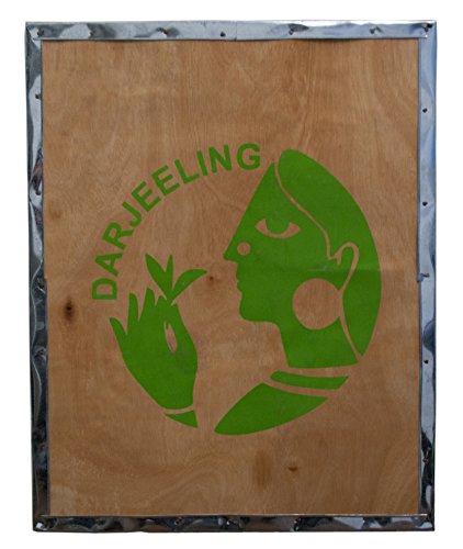 Original Teekiste Darjeeling Indien groß aus Holz Übersee 40 x 50 x 60 cm - 4