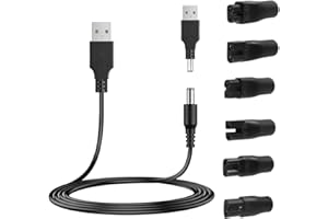 FENYW Cable de alimentación USB de 5 V Compatible con maquinilla de afeitar Remington HC5810 HC4250 HQ8505 5000/7000, fuente de alimentación de repuesto