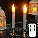 Produktbild Party Home Fernbedienung Kerze, LED Flammenlose Lange Stange Wachs Schaukel Blinkende Docht Party Tischleuchte Nachtlicht FüR Buddha Licht Set 2 Safe FüR Kinder Und Haustiere,White