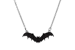 QKEOISUD Black Bat Hip-hop Collarbone Chain Vampire Accessory, Alloy Necklace