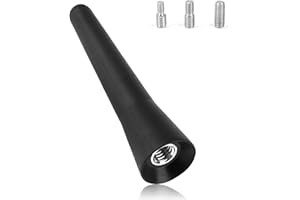GAUBSS 6.5cm Mini Car Aerial Antenna, Universal Replacement Roof Car Aerial Mast, Small Short AM/FM Aerial Accessories, Free 3 Screws M4 M5 M6