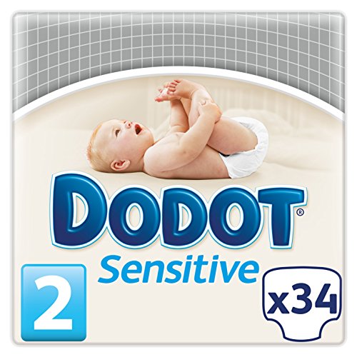 Dodot Sensitive - Pañales para bebés, talla 2 (3-6 kg), 1 pack de 34 pañales