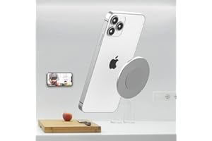 ELEROR Soporte de Pared magnético Adhesivo para iPhone Magsafe, Montaje en Pared, Cuna para iPhone 15/14/13/12, Pro, Mini, Pro MAX, Paquete de 2, con Adhesivos Command Strip