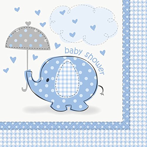 48 Teile Baby Shower Deko Set Blauer Elefant 16 Personen - 4