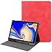 Produktbild Liqiqi Schutzhülle für Samsung Galaxy Tab S4 10,5 Zoll 2018 Hülle Tri-fold Slim Leder Schutzhülle Stand Cover mit Stifthalterung Auto Wake/Sleep Displayschutzfolie, rot