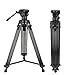 Price comparison product image CAYER Video Tripod System, BV30L 72 inch- Professional Heavy Duty Aluminum Twin Tube Tripod, K3 Fluid Head, Mid-Level Spreader, Max Loading 13.2 LB, DSLR Camcorder, Plus 1 Bonus Quick Release Plate