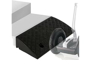 IMUNKT Türschwellenrampe, Bordsteinrampe, Hoch 3-19cm Rollstuhlrampe Gummi, Ragbare Schwellenrampe Auffahrhilfe, Leichte Auto-Rampen, Für Garagen, Eingänge(Black,50x37x15cm/20x14.5x6in)