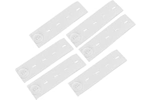 GOTOTOP Hebilla de extensión de cinturón de 6 piezas pantalones de maternidad ajustables extensor banda elástica cinturón de embarazo en y negro cinturón de vientre(Blanco)